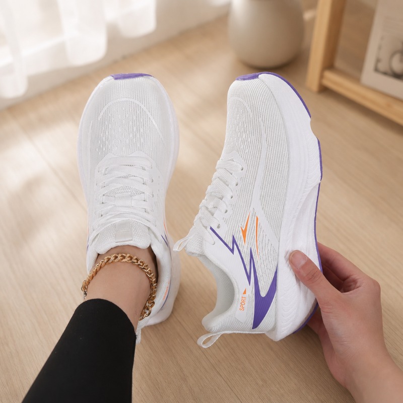 Wide Toe Box Running Sneakers - 여성 와이드 토 스니커즈 통기성 니트
