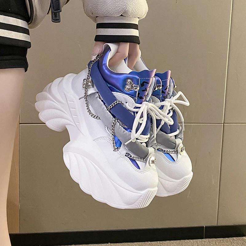 Breathable Mesh Athletic Shoes - 러블리 카와이 여성 스니커즈, 웨지 캐주얼
