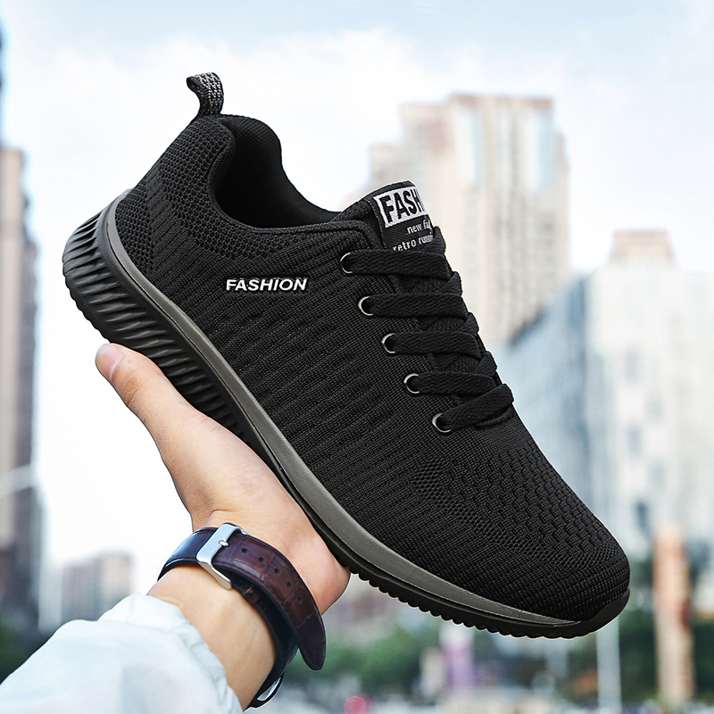 YRZL 남성용 스포츠 신발, 블랙 스니커즈, 캐주얼  - Knit Fabric Lace Up Sneakers 리뷰 및 가격