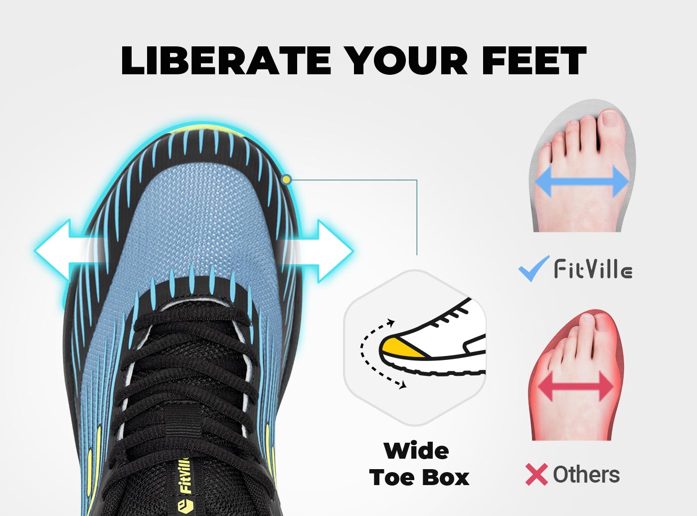 FitVille 남성용 트레일 러닝화 아치 지지대가 있 - Anti Slip Trail Running Sneakers 리뷰 및 가격