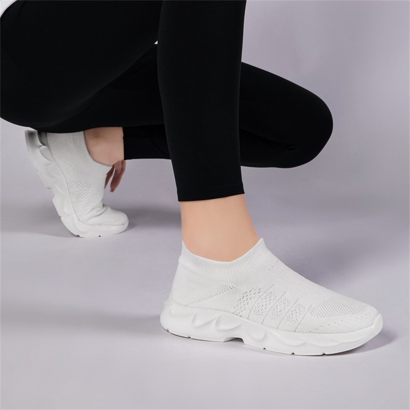 여성용 메쉬 니트 슬립온 워킹 슈즈, 통기성 좋은 경량 - Knit Fabric Lace Up Sneakers 리뷰 및 가격